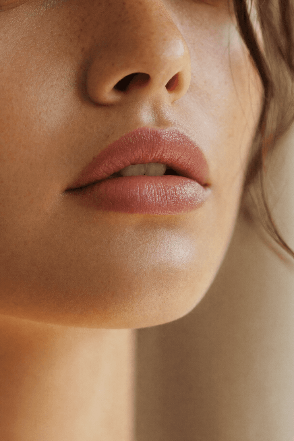 Soft, naturally pigmented lips — a healed lip blushing result